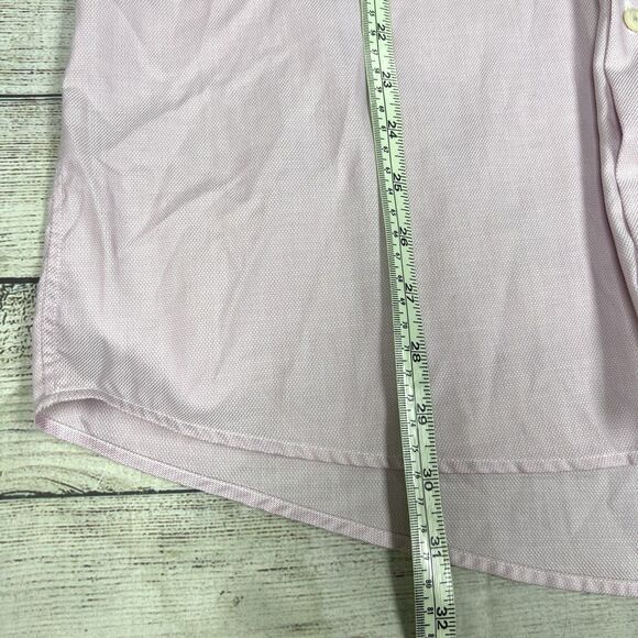 ETON Mens Pink Casual Preppy Button Down Slim Shirt Size 43 17 Cotton - Picture 12 of 12